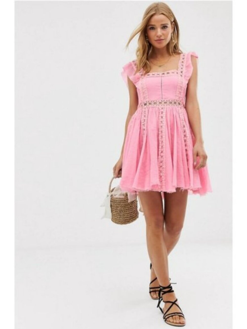 NWOT Free People Pink Verona Dress.  SZ XS/TP